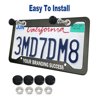 Premium Matte Black License Plate Frames