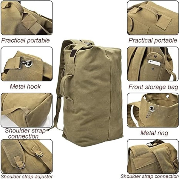 Canvas Duffle Backpack
