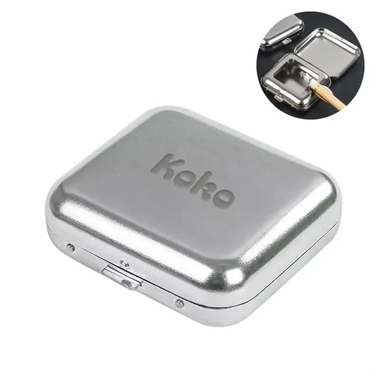 Portable Metal Ashtray with Lid