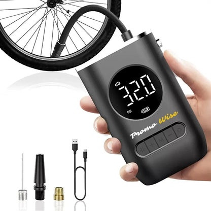 Multi-use Wireless Car Charger Digital Tire Inflator with Fl