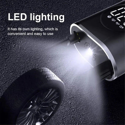 Multi-use Wireless Car Charger Digital Tire Inflator with Fl