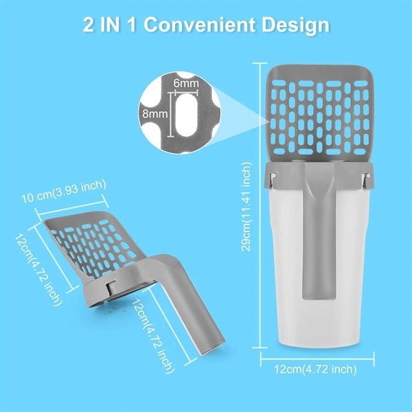 Cat Litter Scooper with Holder