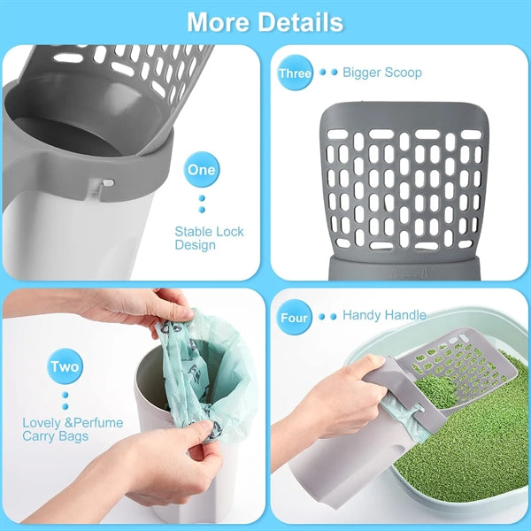 Cat Litter Scooper with Holder