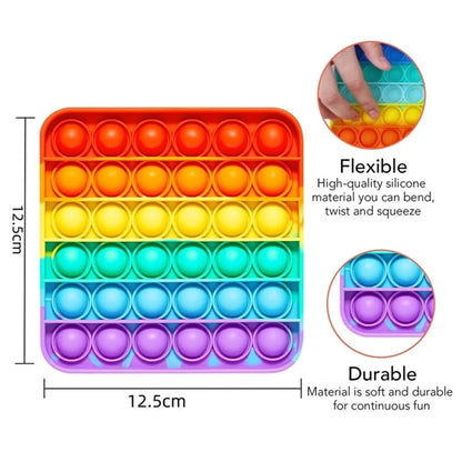 Rainbow Square Push Pop Bubble