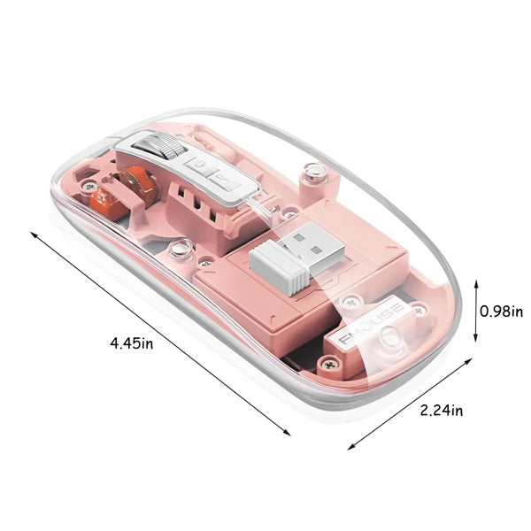 Transparent Wireless Bluetooth Mouse