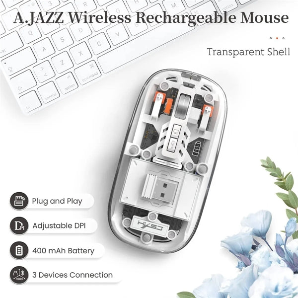 Transparent Wireless Bluetooth Mouse