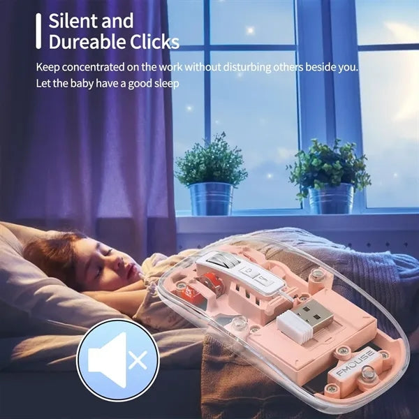 Transparent Wireless Bluetooth Mouse