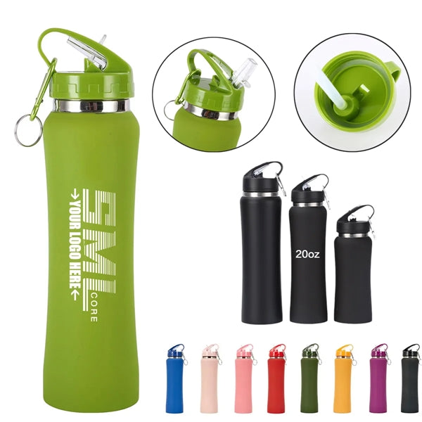 20oz Stainless Steel Small Waist Straw Thermos