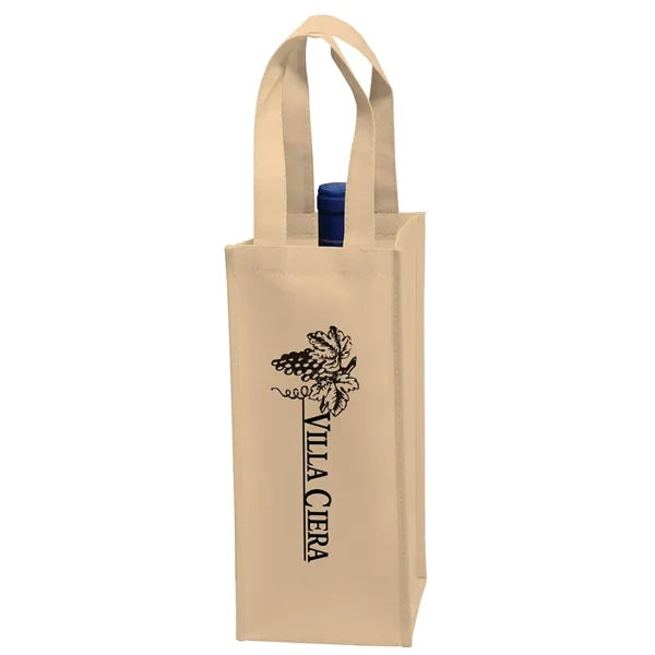 Wine Tote - 1 Bottle Bag - Screen Print