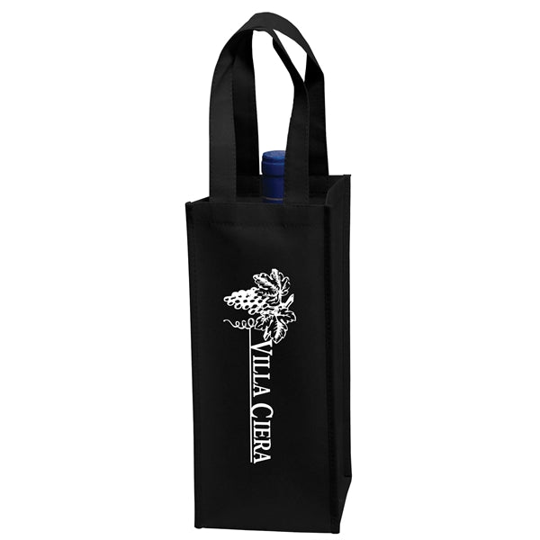 Wine Tote - 1 Bottle Bag - Screen Print
