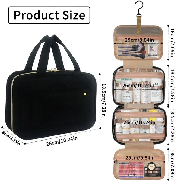 Toiletry Makeup Cosmetic Bag with Hanging Hook