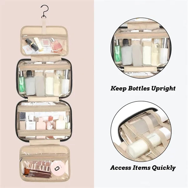 Toiletry Makeup Cosmetic Bag with Hanging Hook