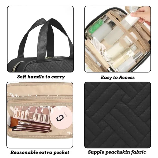 Toiletry Makeup Cosmetic Bag with Hanging Hook