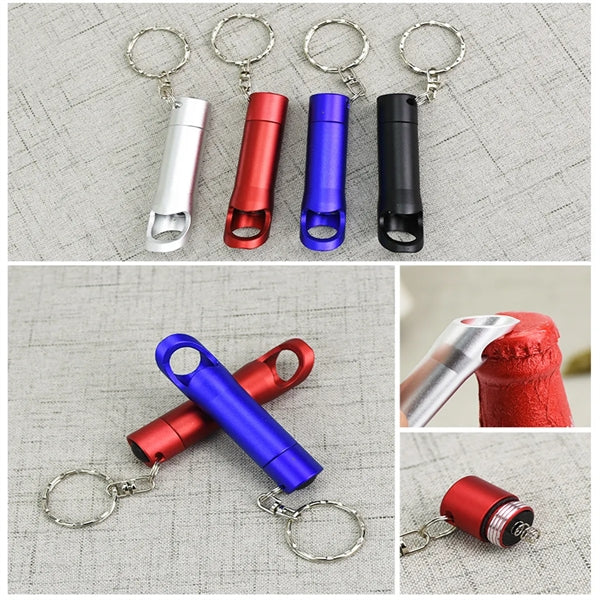 Mini LED Torch Compact Bottle Opener Keychain