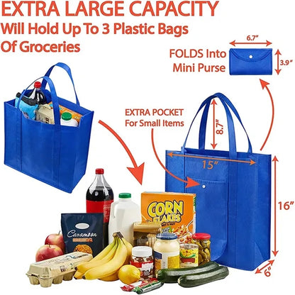 Foldable Extra Large Grocery Shopping Tote Bag