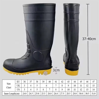 PVC Safety Steel Toe Rain Boots