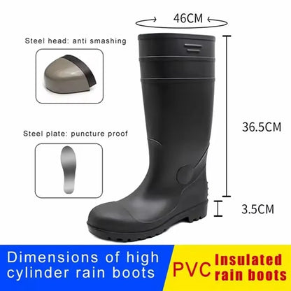 PVC Safety Steel Toe Rain Boots