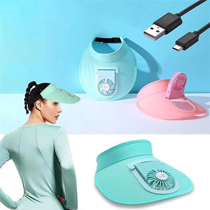 Sun Visors Hat With Fan