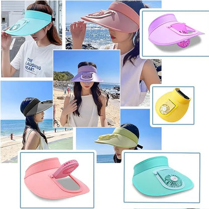 Sun Visors Hat With Fan