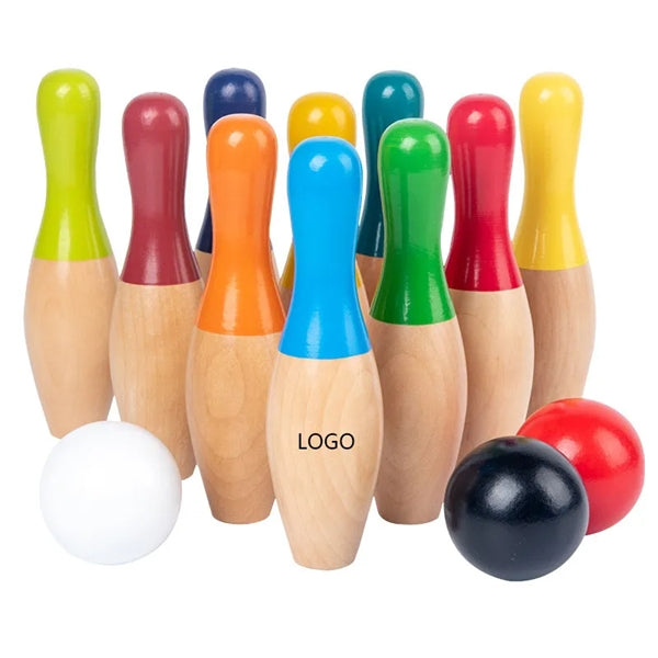 Wooden Bowling Set