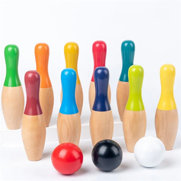 Wooden Bowling Set