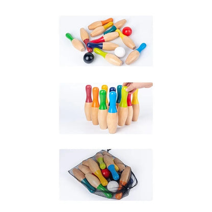 Wooden Bowling Set
