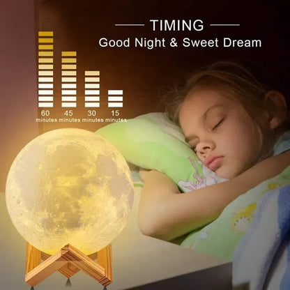3D Moon Galaxy Lamp 5.9 Inch 16 Colors Led