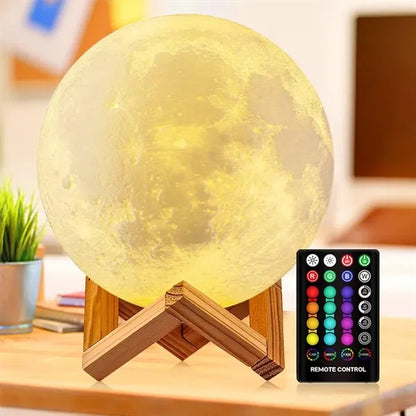3D Moon Galaxy Lamp 5.9 Inch 16 Colors Led