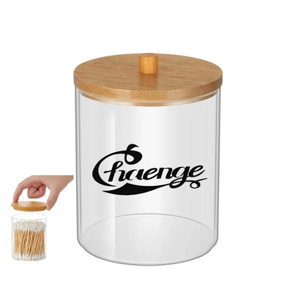 Holder Dispenser With Bamboo Lids