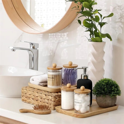 Holder Dispenser With Bamboo Lids