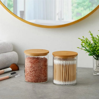 Holder Dispenser With Bamboo Lids