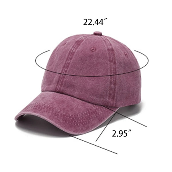 Baseball Cap Adjustable Low Profile Cotton Hat