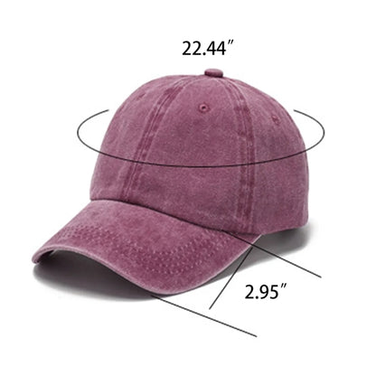 Baseball Cap Adjustable Low Profile Cotton Hat