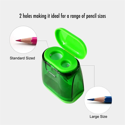 Manual Colorful Compact Dual Holes Pencil Sharpeners