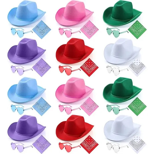 Stylish Hat Glasses And Scarf Set