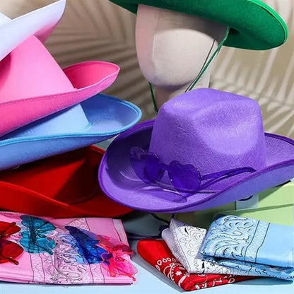 Stylish Hat Glasses And Scarf Set