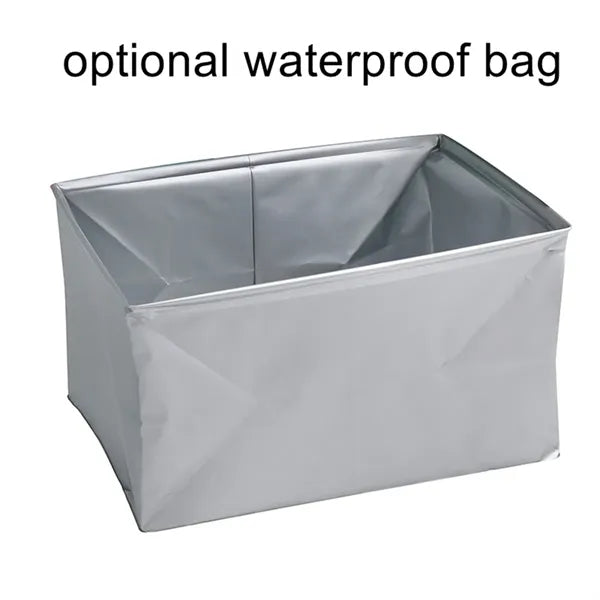 Collapsible Storage Bin Basket Box with Handle Wooden Lid
