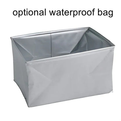 Collapsible Storage Bin Basket Box with Handle Wooden Lid