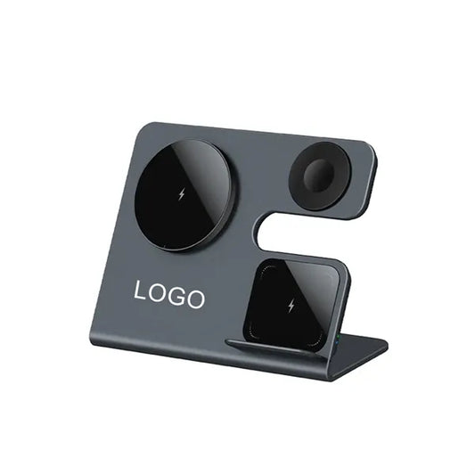 3 in 1 Magnetic Wireless Charger Station Aluminum Alloy
