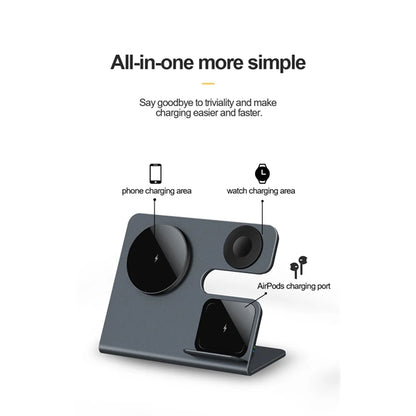 3 in 1 Magnetic Wireless Charger Station Aluminum Alloy