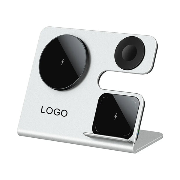 3 in 1 Magnetic Wireless Charger Station Aluminum Alloy