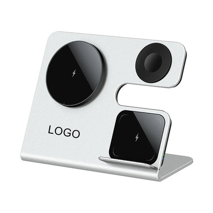 3 in 1 Magnetic Wireless Charger Station Aluminum Alloy