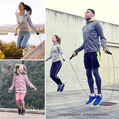 Steel Jump Rope Workout With Foam Handles