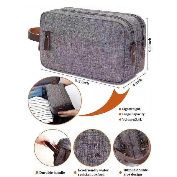 Oxford Travel Organizer Dopp Kit Shaving Bag for Toiletries