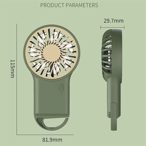 Mini Portable Usb Rechargeable Handheld Travel Fan with Hook