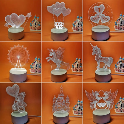 LED Table Lamp Night Light USB Charging 3 Colors