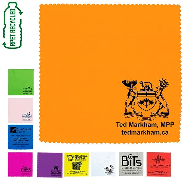 6" X 6" 100% Microfiber Recycled RPET Polyester Cleaning Clo