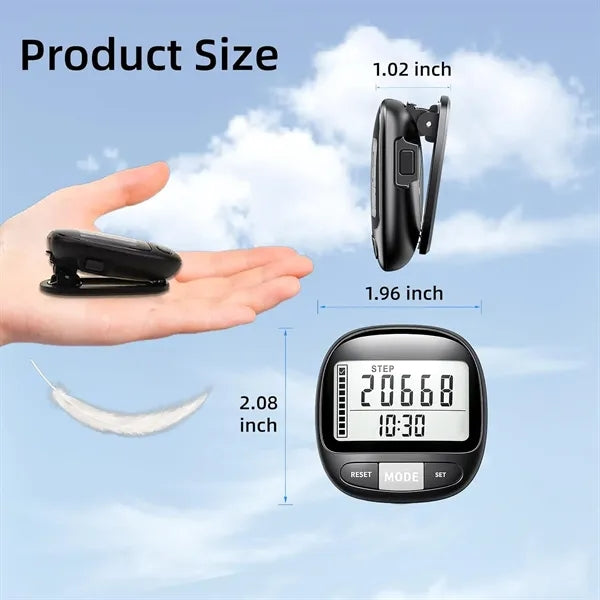 Pedometer for Walking and Miles With a Large Digital Display