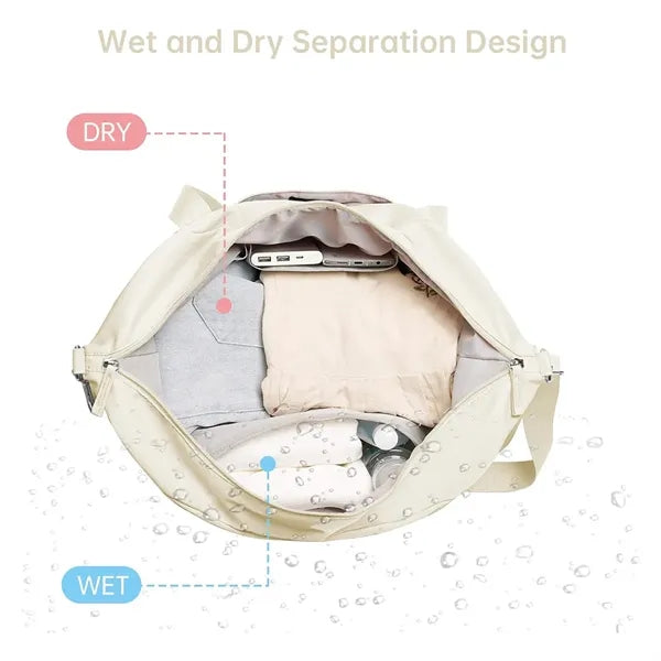 Gym Travel Duffle Bags with Wet Pocket for Women