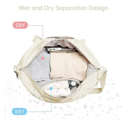 Gym Travel Duffle Bags with Wet Pocket for Women